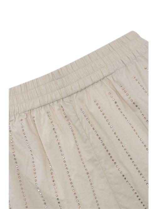 Shorts Meave in popeline con strass Mc2 Saint Barth | MEAVE06336H POPELINE STRASS STRIPES